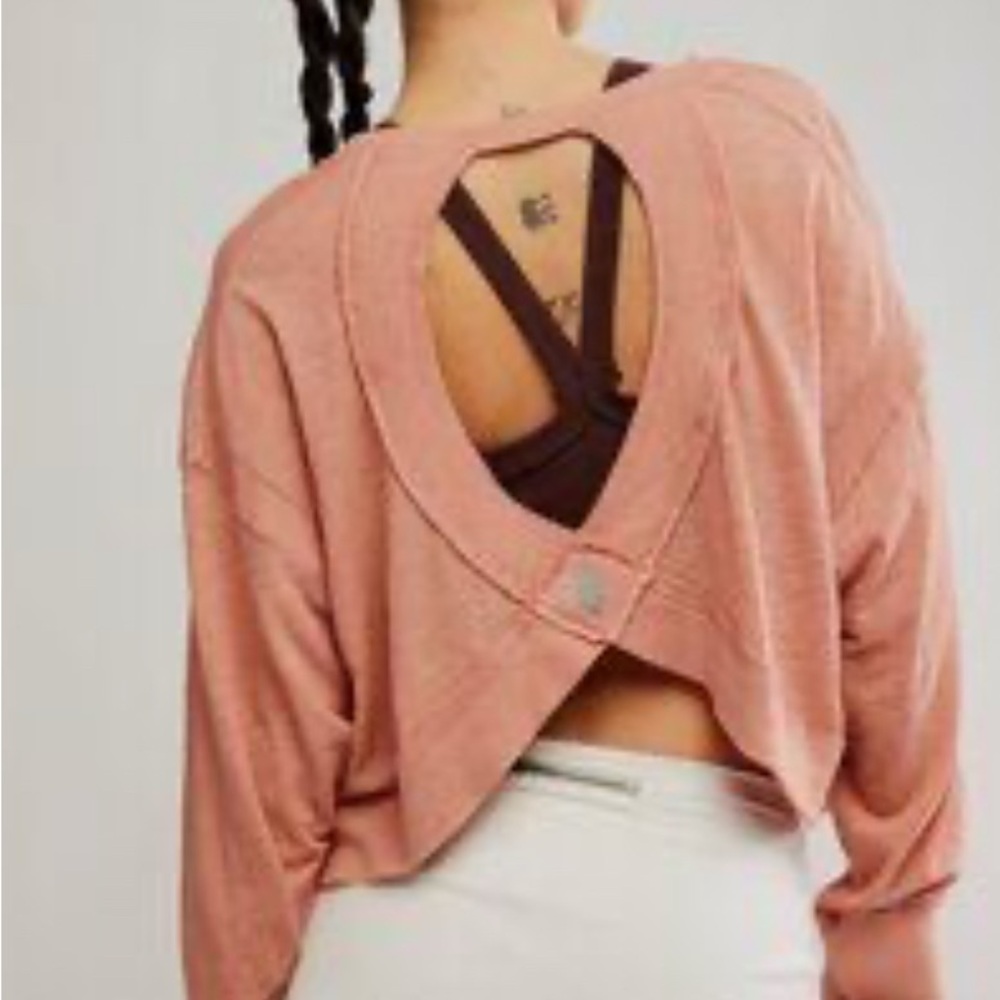 FP Movement by Free People Light Mauve My Time Layer top XS NWT